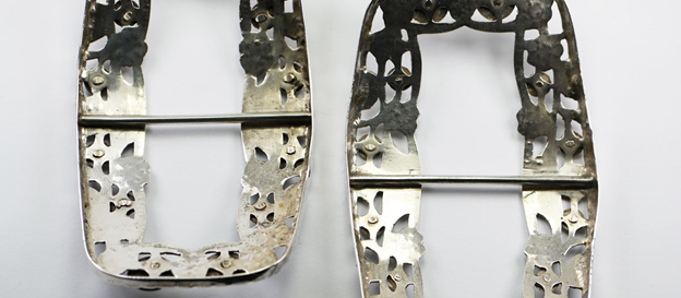 Antieke zilveren schoengespen