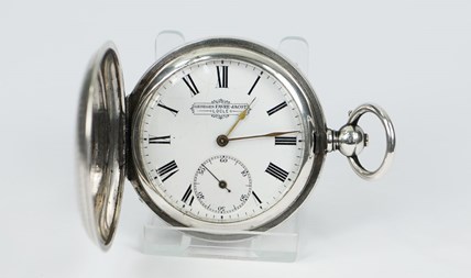 Antiek zilveren heren zakhorloge savonette
