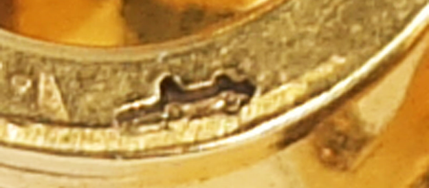 Antieke keelknopen zilver verguld