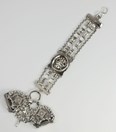 Antieke zilveren horlogeketting
