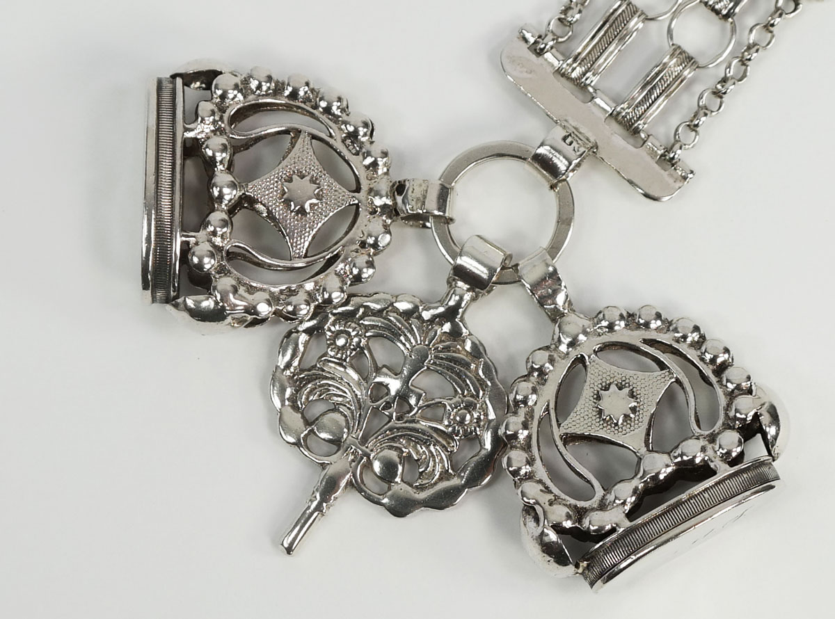 Kruiden Monument molecuul Antieke zilveren horlogeketting - Antieke Sieraden - Kroone & Co