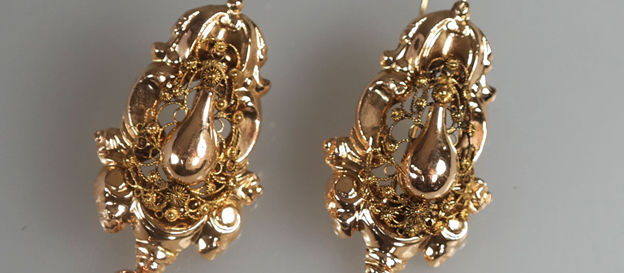 Antieke gouden oorbellen - Antieke Sieraden - Kroone & Co