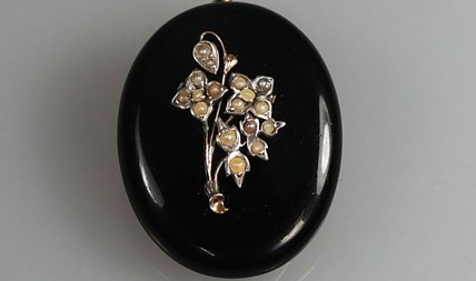 Antiek medaillon broche/hanger