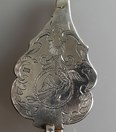 Antieke 18e eeuw zilveren tasbeugel met haak