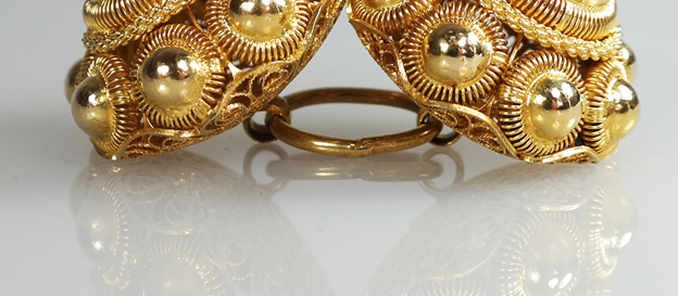 Antieke 18-karaats gouden keelknopen