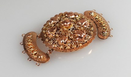 Antiek gouden slot streekdracht Zeeland