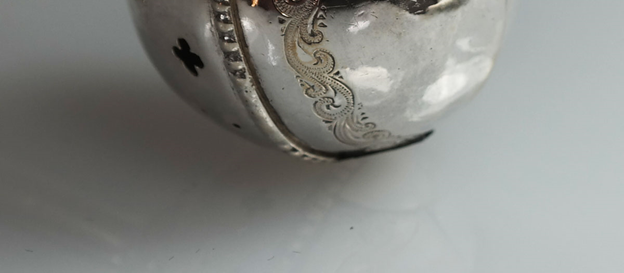 Antieke zilveren Hollandse rammelaar 