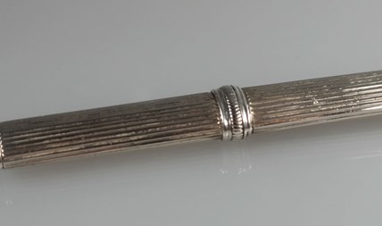 Antieke zilveren breinaaldenkoker