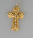 Verkocht! Antiek gouden kruis hanger