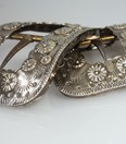 Antieke zilveren schoengespen streekdracht Staphorst