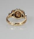 Verkocht! Antieke gouden entourage ring met diamant