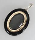 Antiek onyx medaillon