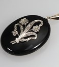 Antiek onyx medaillon