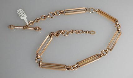 Antieke gouden horloge ketting