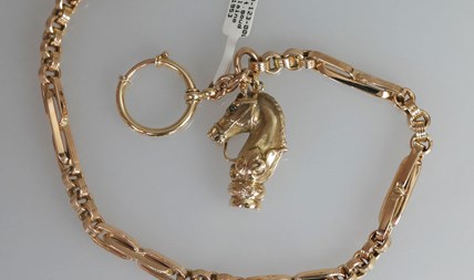 Antieke gouden zakhorloge ketting