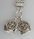 Antieke zilveren kinder chatelaine