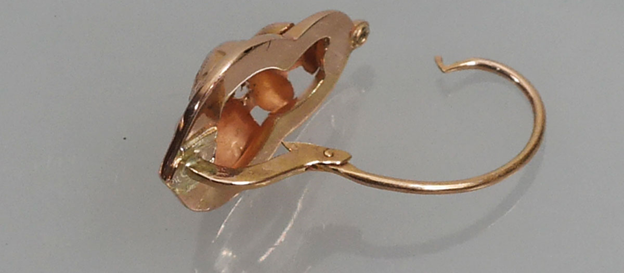 Antieke 18-karaats gouden oorbellen 