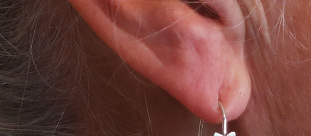 Antieke zilveren oorbellen met parelmoer