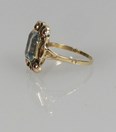 Gouden vintage ring met aquamarijn