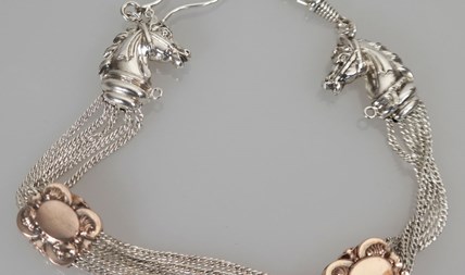 Antieke zilveren chatelaine