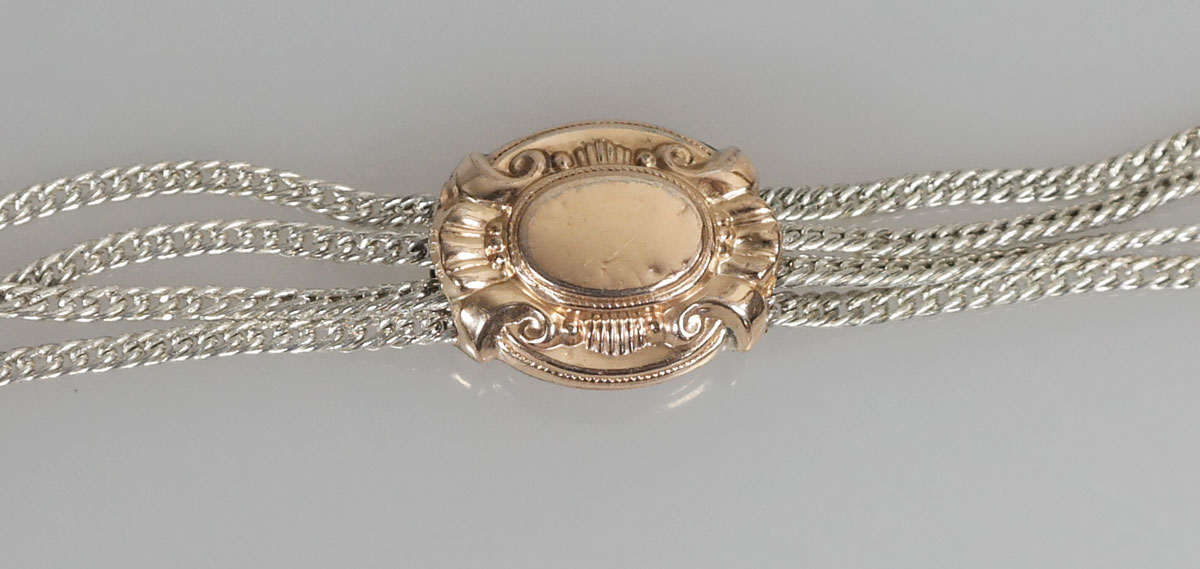 Antieke zilveren horloge ketting - Sieraden - Kroone