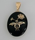Antiek onyx medaillon