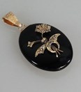 Antiek onyx medaillon