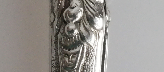 Antiek zilveren zakmes streekdracht Friesland