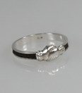 Antieke zilveren streekdracht ring met haar