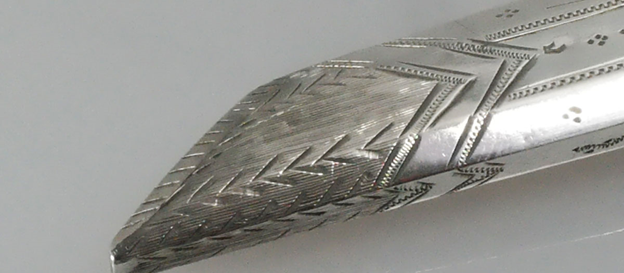 Antiek zilveren "Schager" mesje