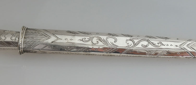Antiek zilveren "Schager" mesje