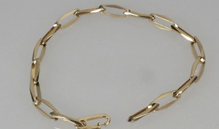 Gouden closed for ever schakel armband