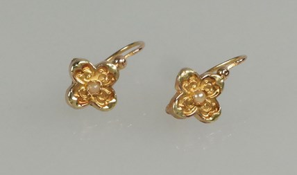 Antieke 18-karaats gouden oorbellen
