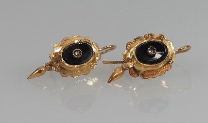 Antieke gouden met onyx