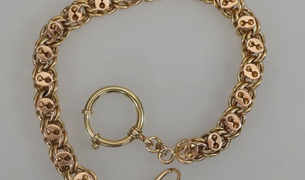 Antieke gouden horlogeketting