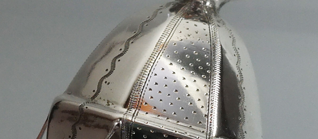 Antieke zilveren Hollandse rammelaar