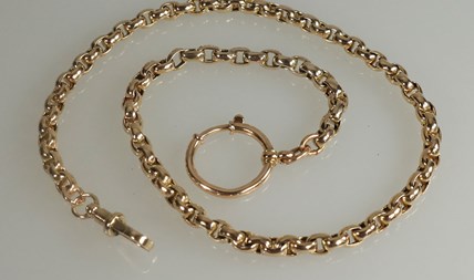 Gereserveerd! Antieke gouden horlogeketting