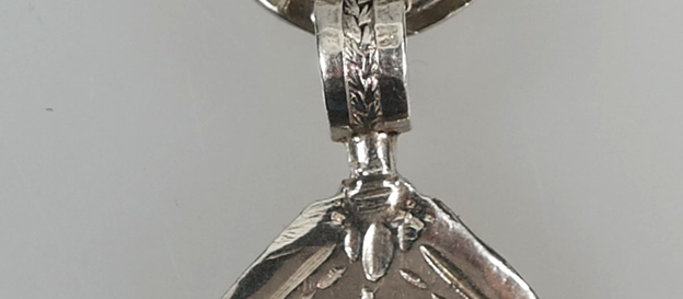 Antieke zilveren horlogeketting