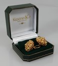 Antieke keelknopen zilver verguld